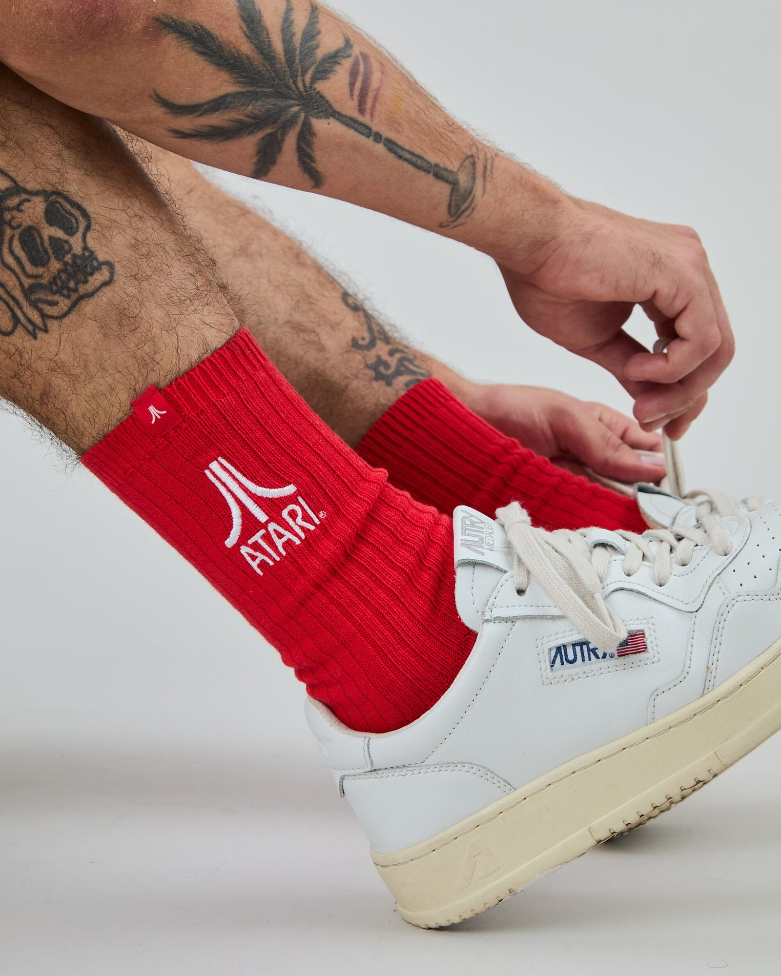 Atari logo socks red