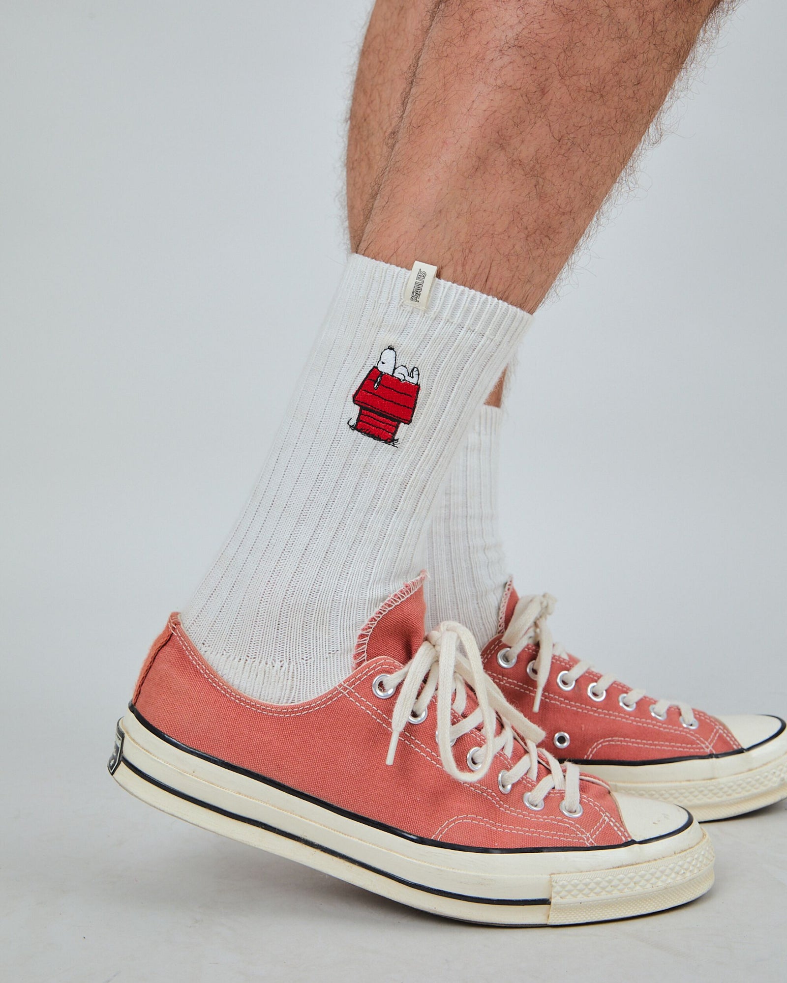 Peanuts Doghouse Socks White