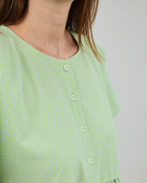 Checks Oversize Shorts Dress Green