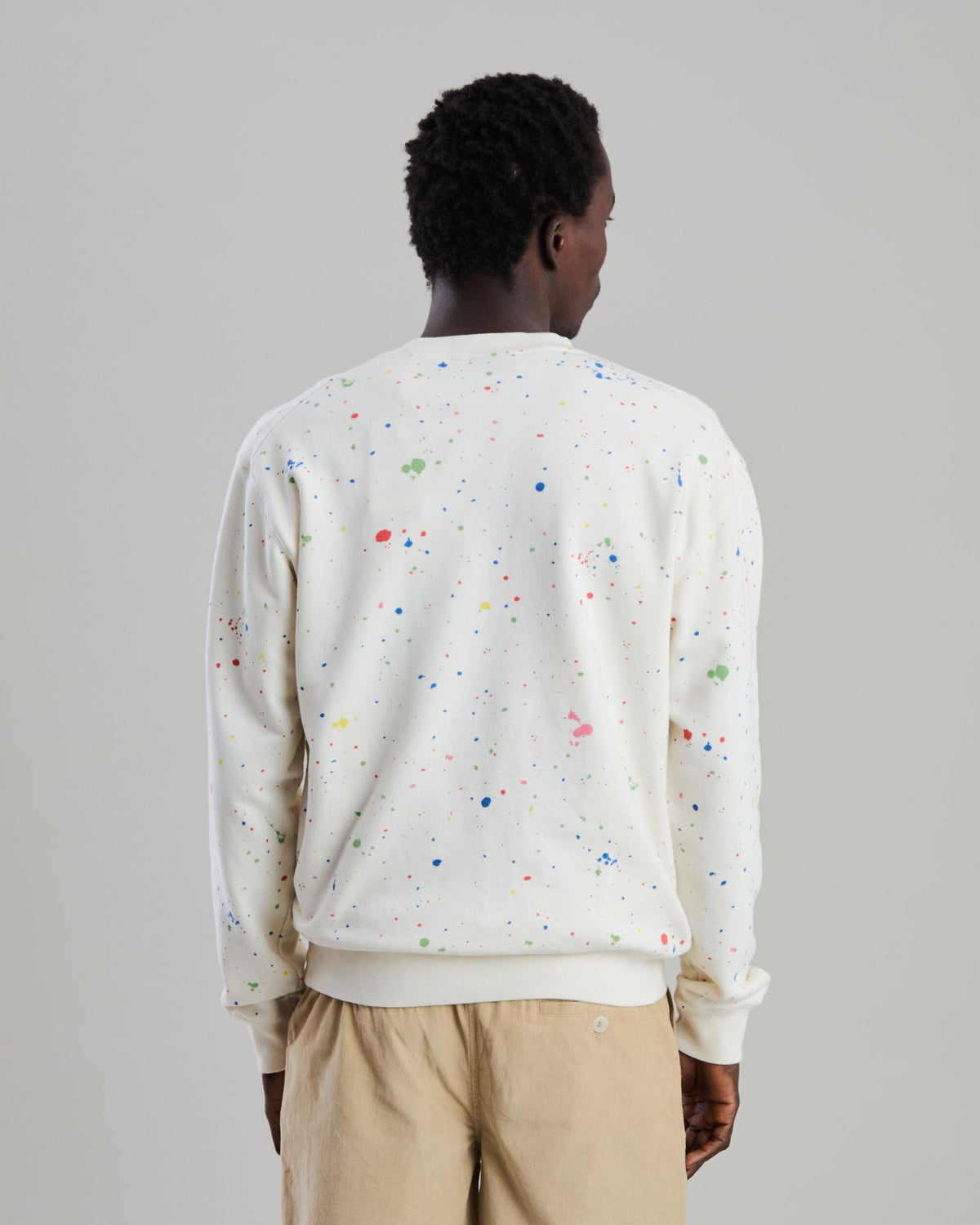 Splash Paint Sweatshirt Ecru