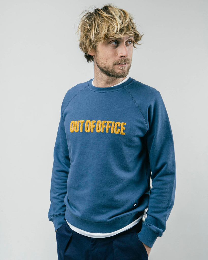 Out of Office Sweatshirt Blue Organic Cotton Brava Fabrics