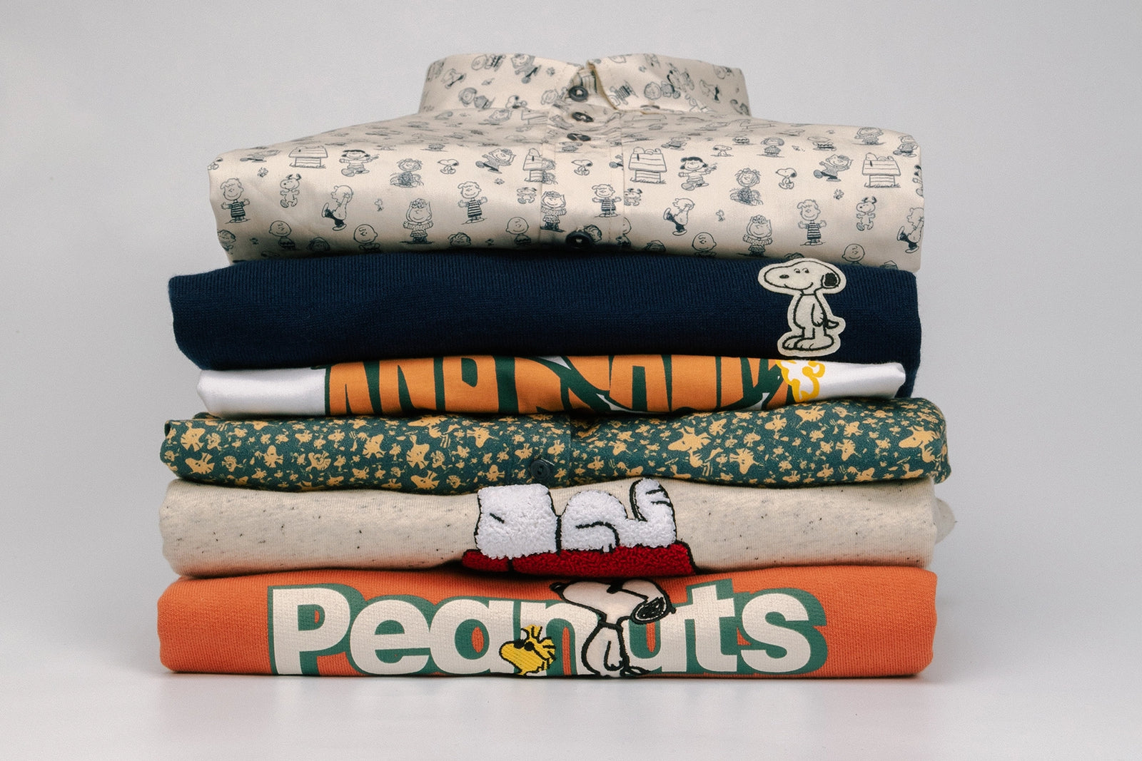Peanuts Snoopy & Woodstock Flanell-Hemd Navy - 100% (Bio) Baumwolle - Brava  Fabrics
