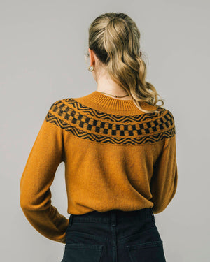 Ribbon Jaquard Sweater Mustard