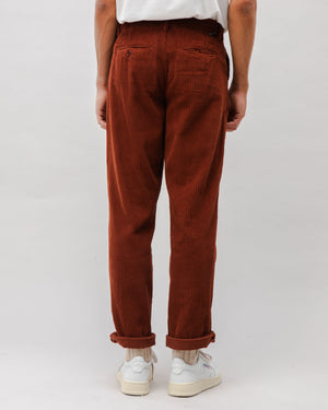 Corduroy Pleated Chino Pants Copper