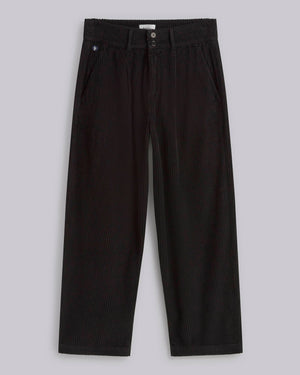 Corduroy Pleated Pants Black