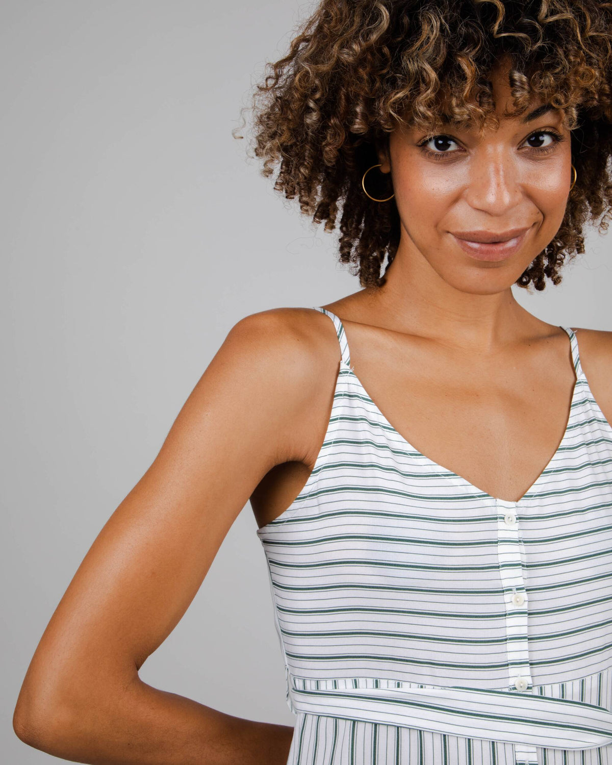 Mix Strap Dress Kale 