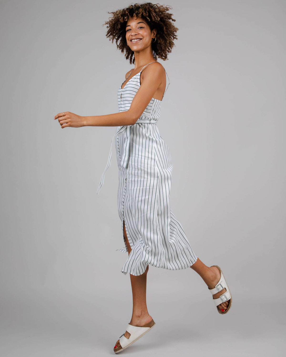 Mix Strap Dress Kale 