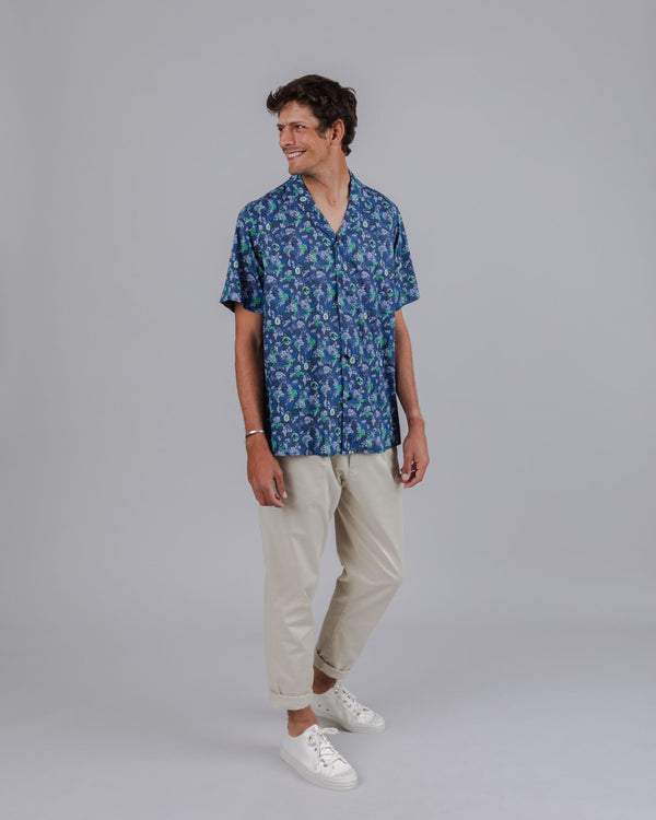Aloha Shirt Jurassic Park Isla Nublar - 100% Organic Cotton - Brava Fabrics