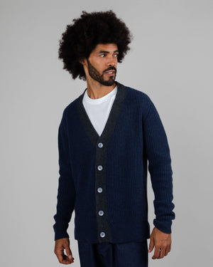 Woolly Cashmere Cardigan Navy