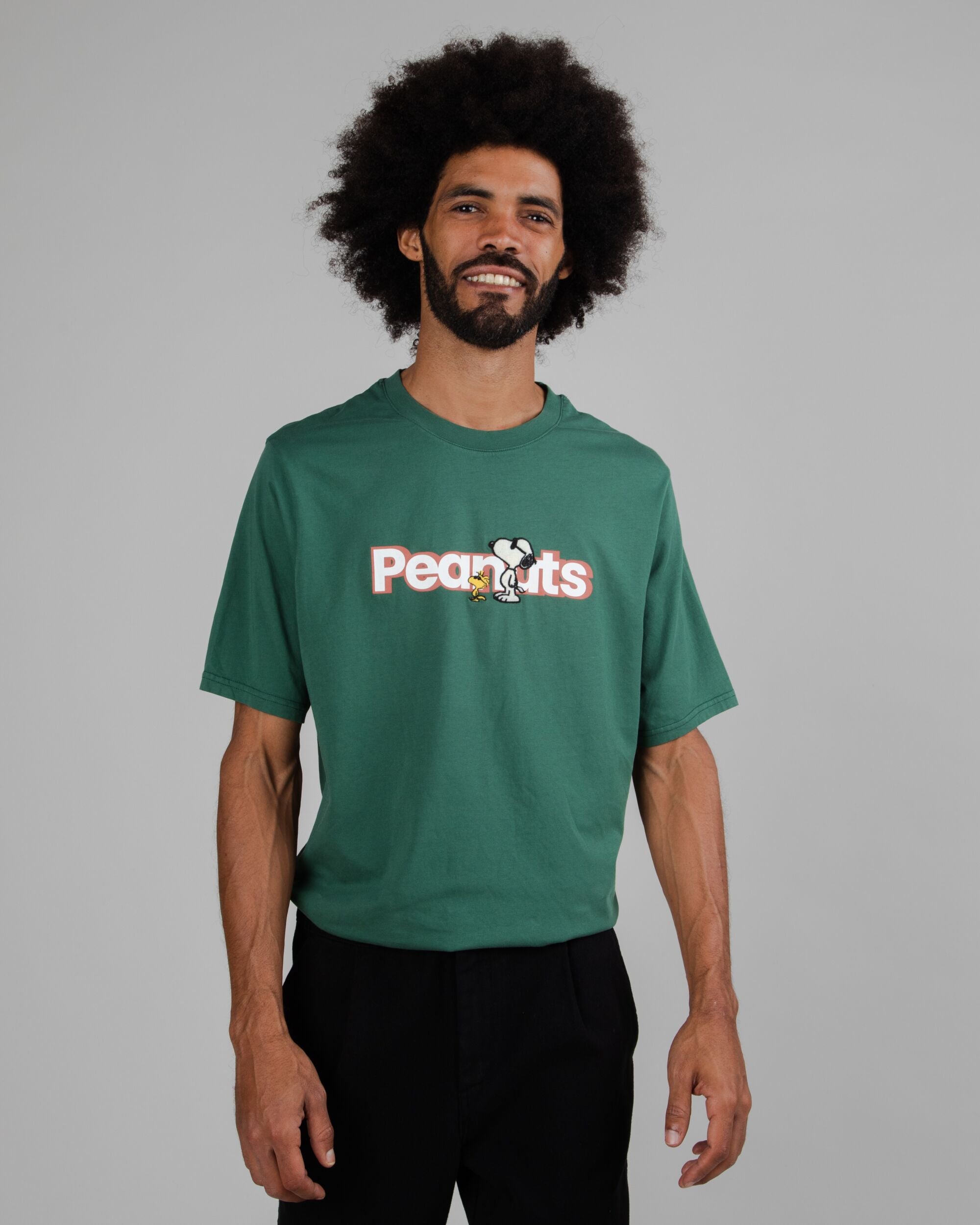 Peanuts Snoopy & Woodstock T-Shirt Green