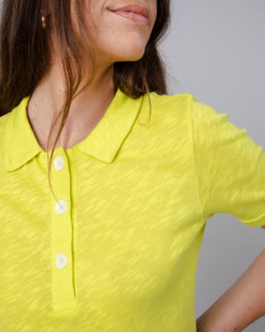 Buttoned Polo Lime