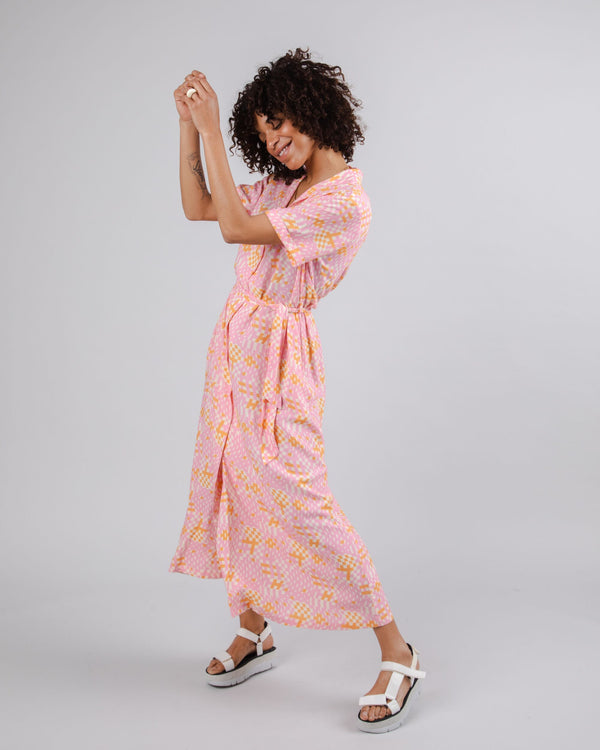 Long Dress Dizzy Pink - Sustainable viscose and linen - Brava Fabrics
