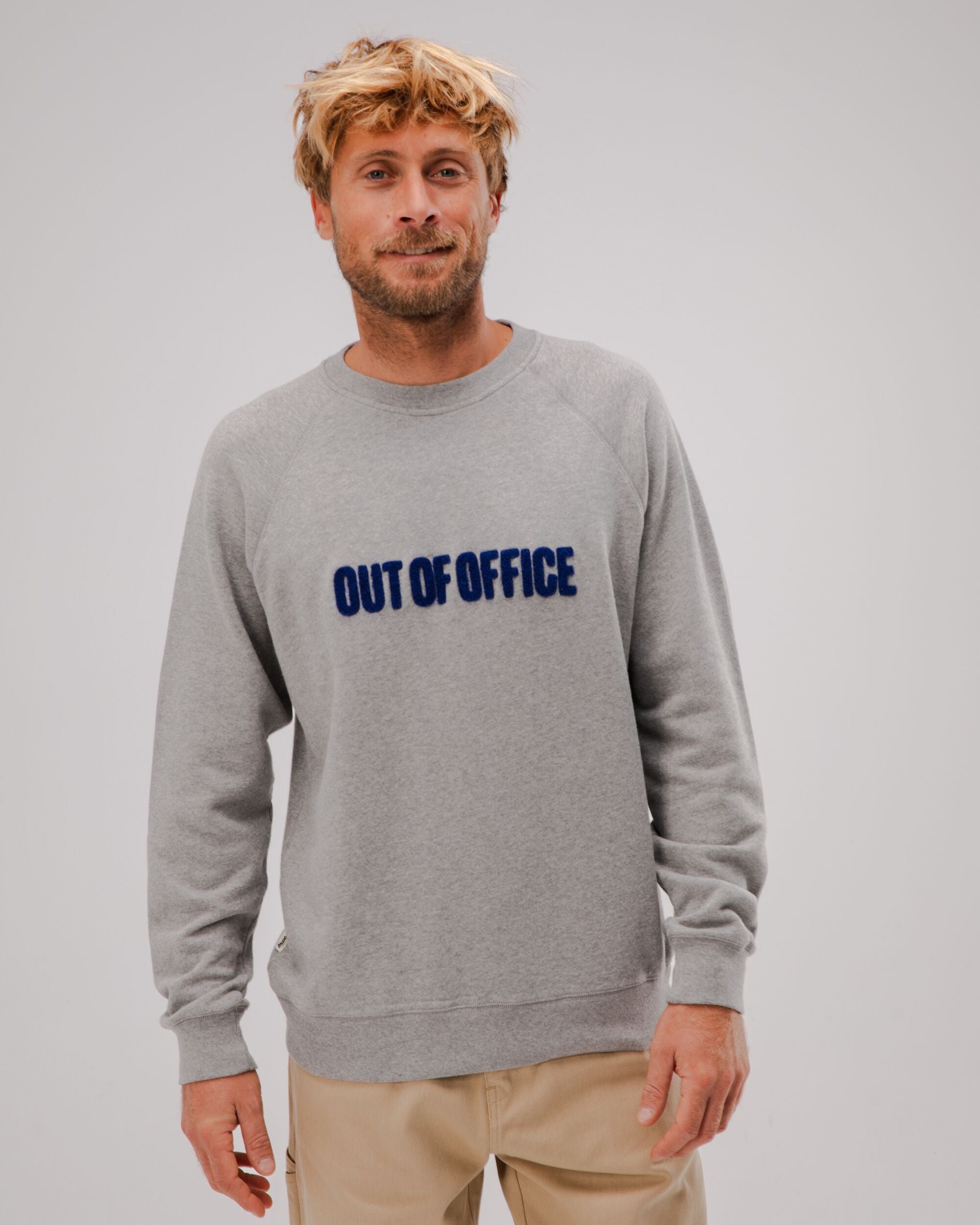 Out of Office Cotton Sweatshirt Grey Melange