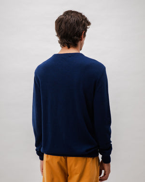 Peanuts Flying Ace Wool Cashmere Sweater Navy