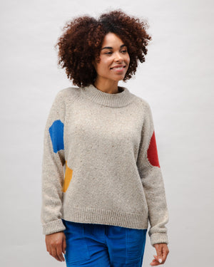 Perkins Raglan Wool Sweater Multicolor