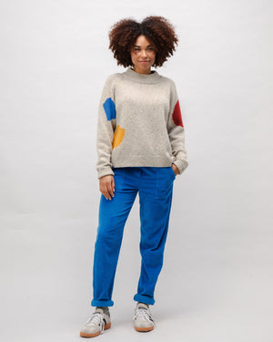 Perkins Raglan Wool Sweater Multicolor