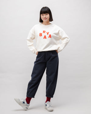 BRV Squared Cotton Sweatshirt Ecru