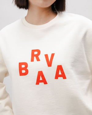 BRV Squared Cotton Sweatshirt Ecru