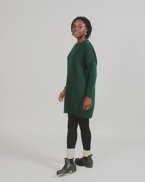 Knitted Dress Dark Green